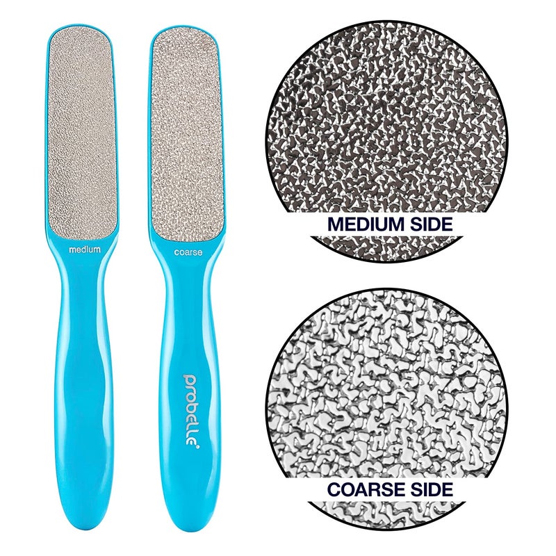 Probelle Double Sided Multidirectional Nickel Foot File Callus Remover - Immediately Reduces calluses and Corns to Powder for Instant Results  Safe Tool (Blue) - Image 2